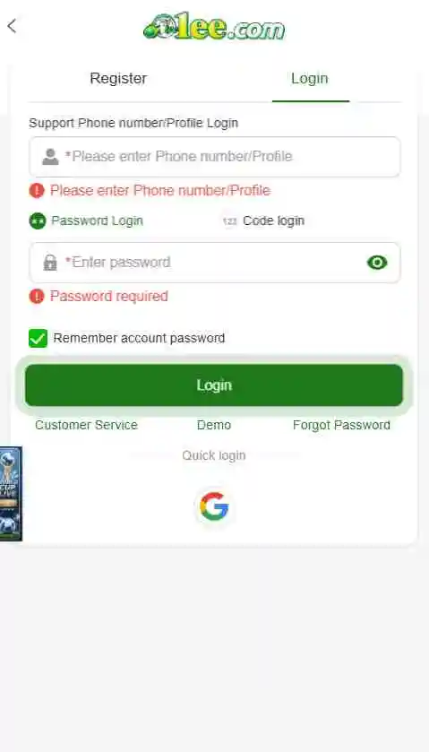 1EE Game Login