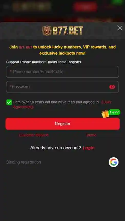 B77 Game Register