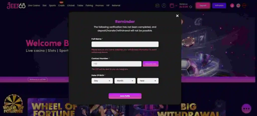 JEET68 Game Deposit