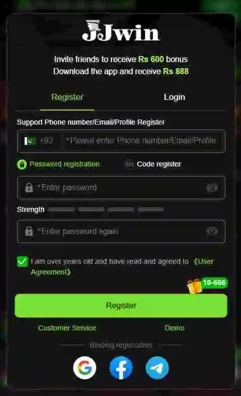 JJWin Game Register