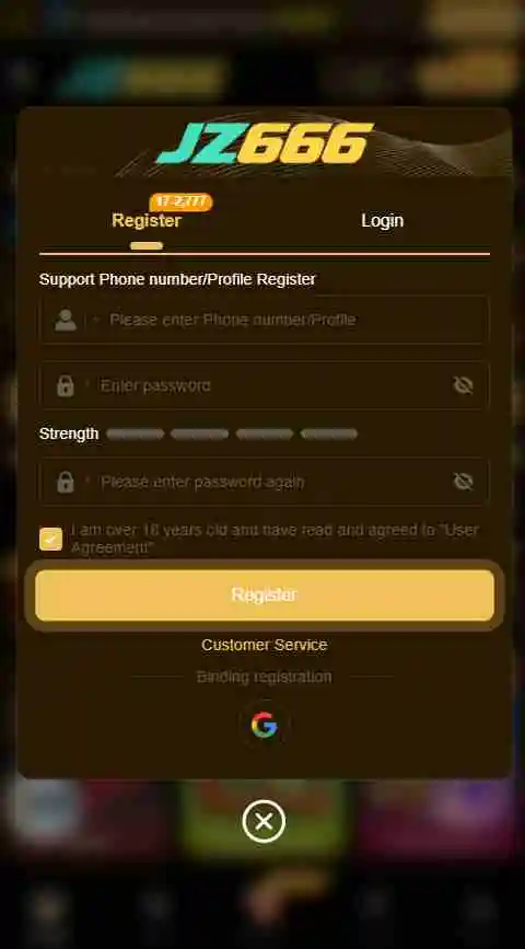 JZ666 Game Register
