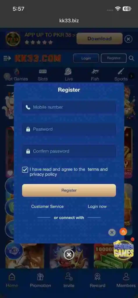 KK33 Game Register