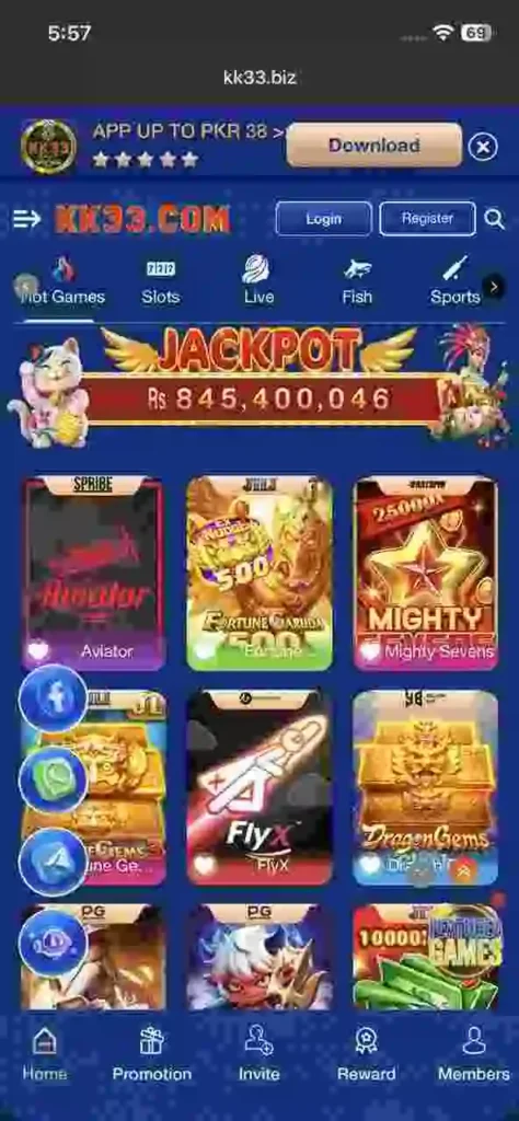 KK33 Game interface