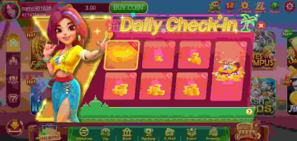 PK 67 daily login bounses