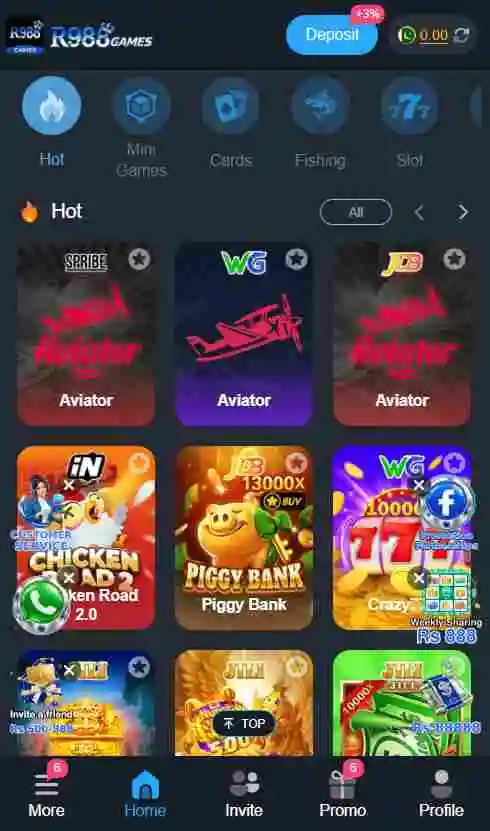 R988 Game interface