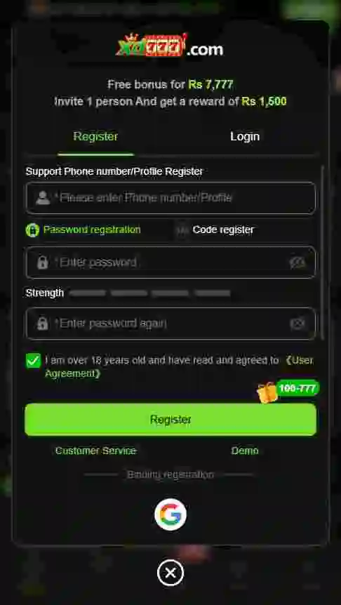 XD777 Game Register