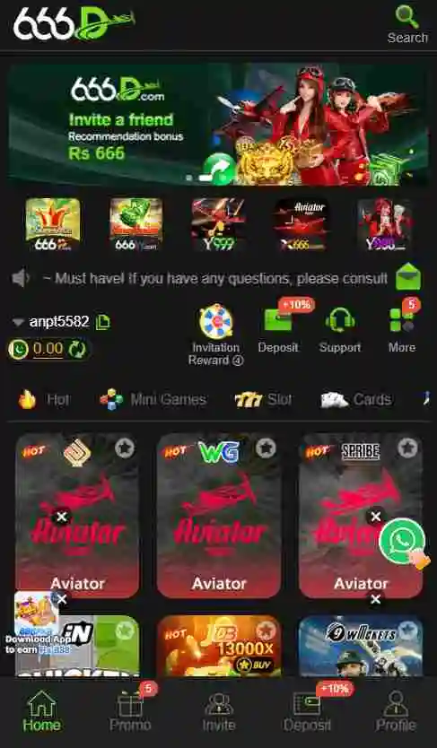 666D Game interface