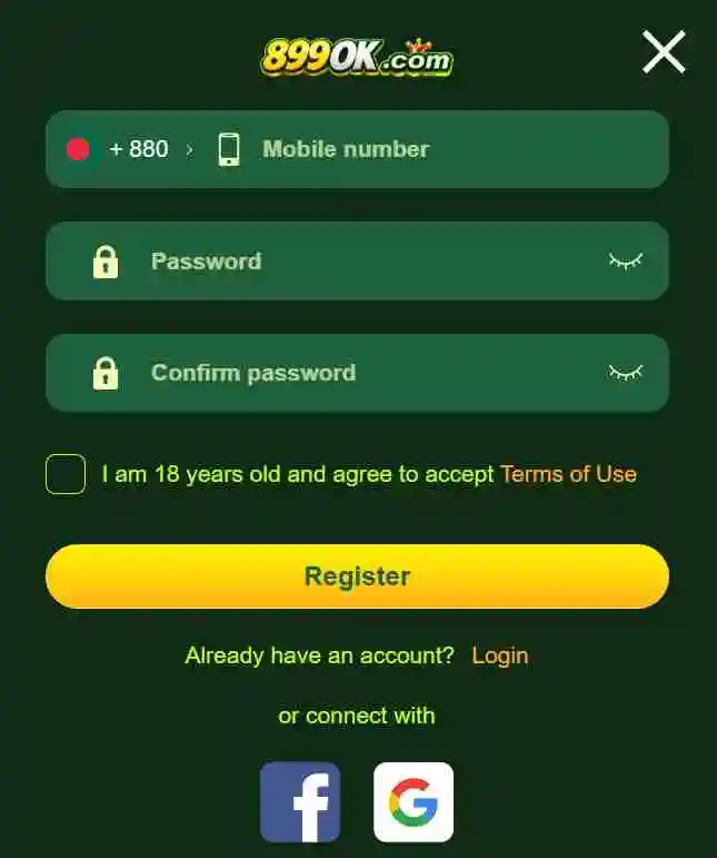 899OK Game Register