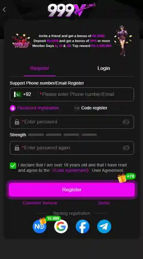 999V Game Register