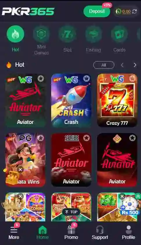 PKR365 Game Interface